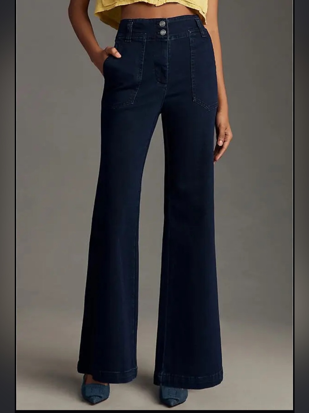 Anthropologie Maeve The Naomi High Rise Wide Leg Jeans,27